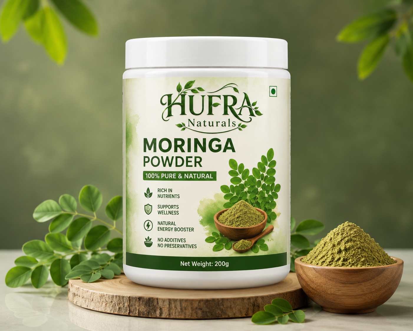 About Moringa Powder Mockup